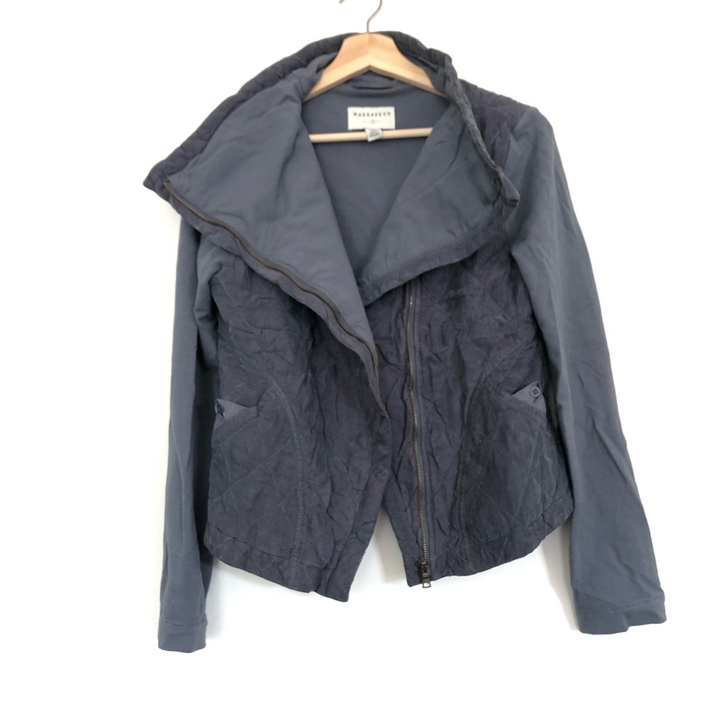 Anthropologie Marrakech Quilted Blue Utility Jacket